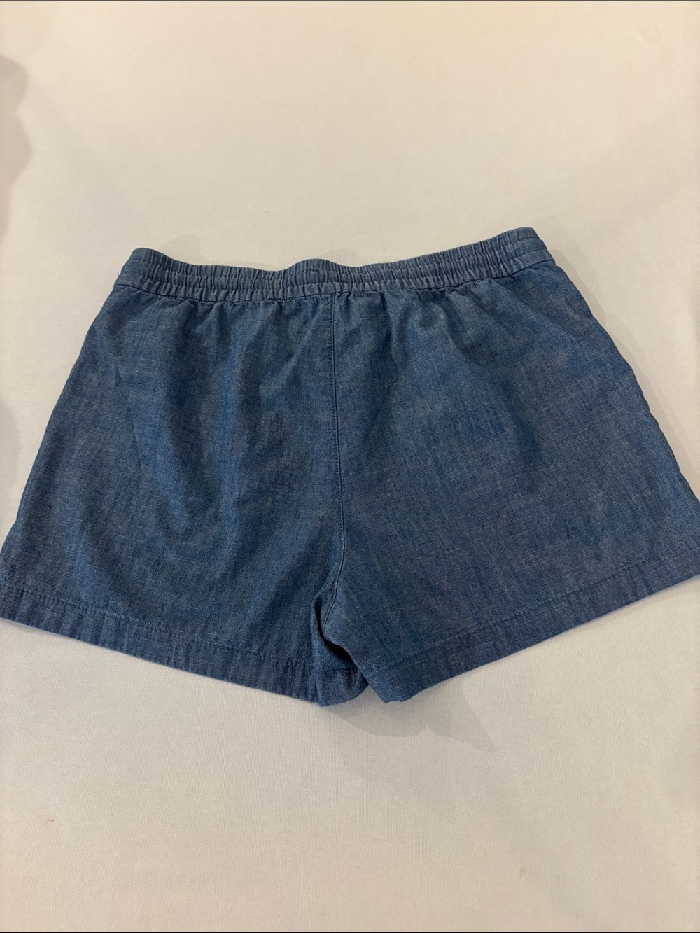 J. Crew Women’s High-Waist Drawstring 3”Cotton Shorts - Denim Blue. Small - Picture 3 of 7